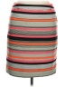 Halogen 100% Polyester Stripes Gray Casual Skirt Size 14 - photo 1