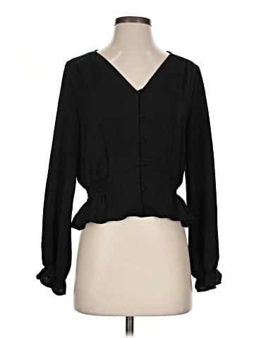 Topshop Long Sleeve Blouse (view 1)