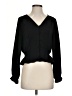 Topshop 100% Polyester Black Long Sleeve Blouse Size 4 - photo 1
