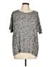 Lou & Grey Animal Print Silver Short Sleeve T-Shirt Size L - photo 1