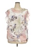 Vince Camuto 100% Polyester Pink Short Sleeve Blouse Size 2X - photo 1