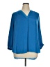 Vince Camuto 100% Polyester Blue 3/4 Sleeve Blouse Size 1X - photo 1