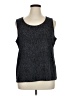 metaphor Black Sleeveless Top Size 1X - photo 1