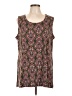 Susan Graver Brown Sleeveless Blouse Size L - photo 1