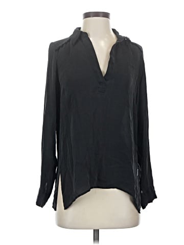 Elizabeth and James Long Sleeve Silk Top (view 1)