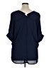 Lane Bryant 100% Polyester Blue 3/4 Sleeve Blouse Size 14 - 16 Plus - photo 2