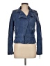 Comptoir des Cotonniers 100% Leather Blue Leather Jacket Size Med (2) - photo 1