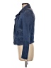 Comptoir des Cotonniers 100% Leather Blue Leather Jacket Size Med (2) - photo 5