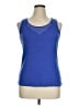 St. John's Bay 100% Cotton Blue Tank Top Size 1X - photo 1