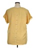 Unbranded 100% Polyester Yellow Short Sleeve Blouse Size XL - photo 2