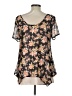 WallpapHER 100% Polyester Black Short Sleeve Blouse Size L - photo 2