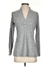 CAbi Solid Gray Long Sleeve Polo Size S - photo 1