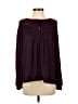 Ann Taylor LOFT 100% Polyester Burgundy Purple Long Sleeve Blouse Size M - photo 1