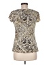 Axcess 100% Nylon Silver Short Sleeve Blouse Size M - photo 2
