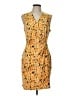 Kasper Print Yellow Cocktail Dress Size 10 - photo 1