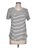 Marled Stripes White Short Sleeve T-Shirt Size L - photo 1