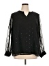 D&Co. Black Long Sleeve Blouse Size 1X - photo 1