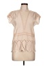 Ulla Johnson Tan Short Sleeve Blouse Size L - photo 1
