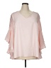 Lane Bryant 100% Polyester Pink 3/4 Sleeve Blouse Size 14 - 16 Plus - photo 1