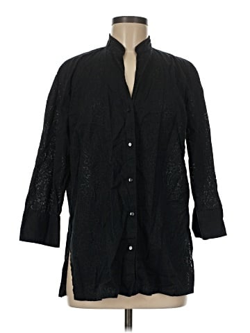 Liz Claiborne 3/4 Sleeve Button-Down Shirt (view 1)