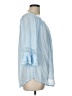 Beachgold 100% Rayon Blue 3/4 Sleeve Blouse Size L - photo 4