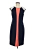 Connected Apparel Color Block Blue Cocktail Dress Size 6 - photo 1