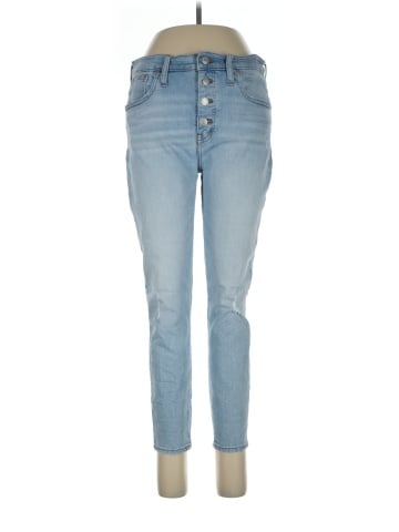Madewell 9" Mid-Rise Skinny Crop Jeans in Asbury Wash: Button-Front Edition (view 1)