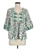 Vivilli Teal 3/4 Sleeve Blouse Size M - photo 1