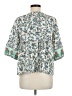 Vivilli Teal 3/4 Sleeve Blouse Size M - photo 2