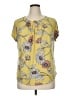 Liz Claiborne Yellow Short Sleeve Blouse Size XL - photo 1