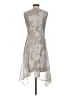Chaps 100% Polyester Gray Cocktail Dress Size 4 - photo 2