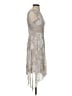 Chaps 100% Polyester Gray Cocktail Dress Size 4 - photo 4
