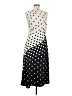 Halston 100% Polyester Polka Dots Black Cocktail Dress Size 6 - photo 1