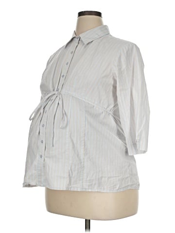 Motherhood 3/4 Sleeve Button-Down Shirt (view 1)
