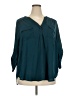 Torrid Teal 3/4 Sleeve Blouse Size 3X Plus (3) - photo 1