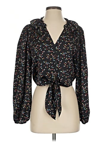 Topshop Long Sleeve Blouse (view 1)