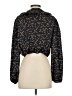 Topshop 100% Polyester Floral Black Long Sleeve Blouse Size 4 - photo 2