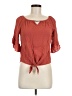 I.N. Studio 100% Rayon Orange 3/4 Sleeve Blouse Size M (petite) - photo 1