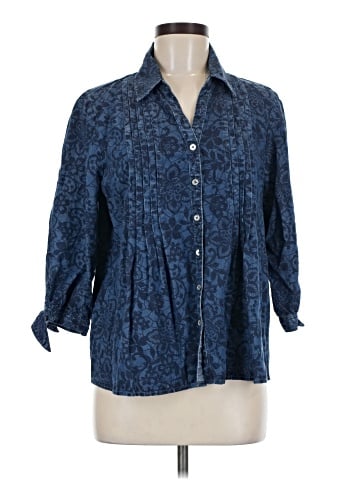 Allison Daley 3/4 Sleeve Button-Down Shirt (view 1)