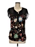 Daniel Rainn Black Short Sleeve Blouse Size M - photo 1