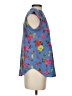 Ann Taylor 100% Polyester Floral Blue Sleeveless Blouse Size XS - photo 4