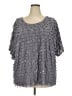 Fashion Bug Gray Short Sleeve Blouse Size 4X - photo 1