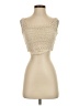 Happily Grey 100% Cotton Ivory Sleeveless Top Size XS - photo 1