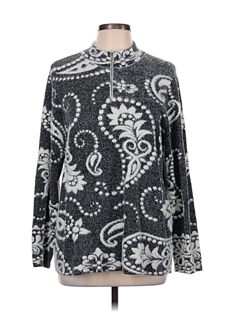 Pre-owned Chico's Pullover Sweater In Gray