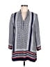 Adrienne Vittadini 100% Polyester Blue 3/4 Sleeve Blouse Size M - photo 1