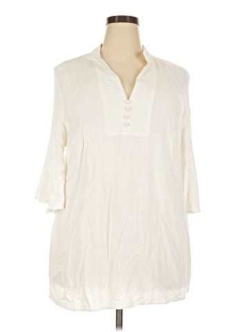 ELOQUII 3/4 Sleeve Blouse (view 1)