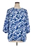 Not Your Daughter's Jeans 100% Polyester Blue 3/4 Sleeve Blouse Size 1X - photo 1