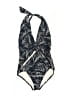 MICHAEL Michael Kors Print Black One Piece Swimsuit Size 8 - photo 1