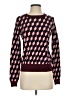 Ann Taylor Houndstooth Burgundy Pullover Sweater Size S - photo 1