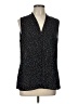 Nic + Zoe 100% Polyester Polka Dots Black Sleeveless Blouse Size L - photo 1